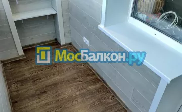 Отделка балкона и лоджии пластиковыми ПВХ панелями в Пушкино от компании МосБалкон