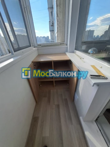 Шкаф на балкон купить в Пушкино на заказ недорого от МосБалкон