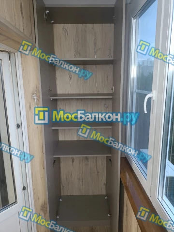 Шкаф на балкон купить в Пушкино на заказ недорого от МосБалкон