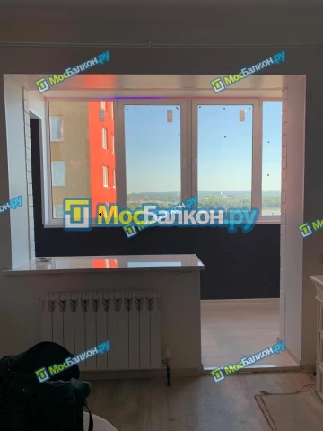 Объединение балкона и лоджии с комнатой в  Пушкино
