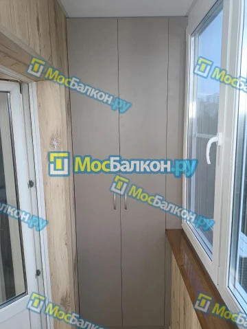 Шкаф на балкон купить в Пушкино на заказ недорого от МосБалкон
